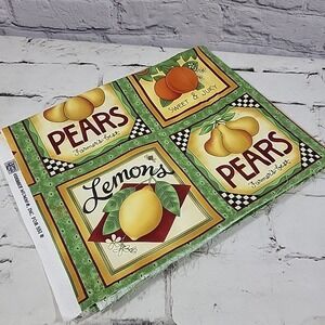 Debbie Mumm Fabric Summer Fruit Stand Farmers Market Signage Print 44" X 1yrd